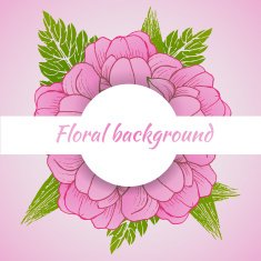 Floral background with daisy in pastel colors N11