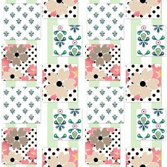 Patchwork floral pattern background N2