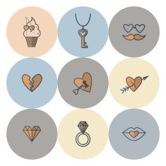 Happy Valentines Day Icons N364