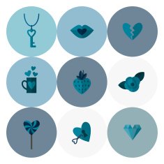 Happy Valentines Day Icons N366