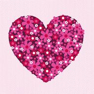 flowered heart on lace