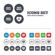 Best wife husband and friend icons N17