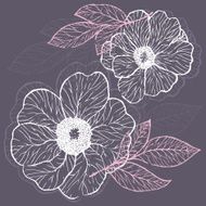 Decorative Floral Background with Flowers of Peony