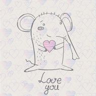Cute loving elephant
