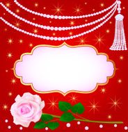 wedding background with rose and pearls N2