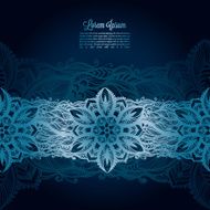 Vintage lace on blue background N2