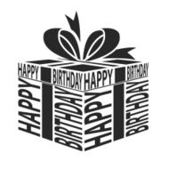 Gift Happy Birthday text warping