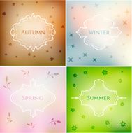 Four season blurred smooth backgrounds set