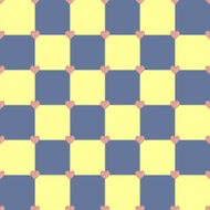Yellow and blue colors pattern with pink hearts N2