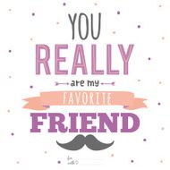 Inspirational romantic and love card with typographic wish N2