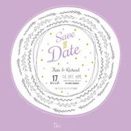 Inspirational romantic and love Save the Date invitation card N2