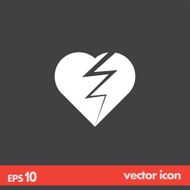 broken heart vector icon