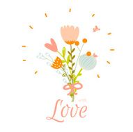 Romantic and love Summer bouquet of flowers N2