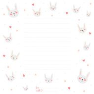 Set of cards notes and stickers with cute illustrations N38