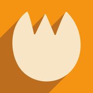 Flat with shadow icon and mobile applacation flower tulip N2