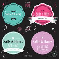 Vintage romantic floral Save the Date invitation in bright color