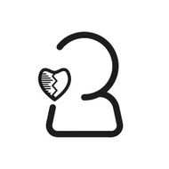 Man with heart broken