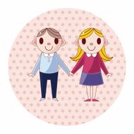 Valentine's day couple theme elements N31
