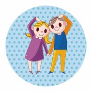 Valentine's day couple theme elements N34