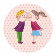 Valentine's day couple theme elements N35