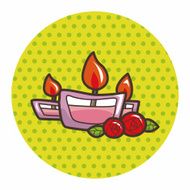 Valentine's Day candle theme elements N5