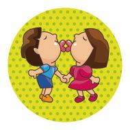 Valentine's day couple theme elements N36