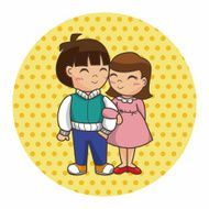 Valentine's day couple theme elements N37