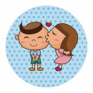 Valentine's day couple theme elements N38