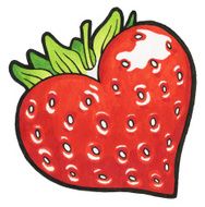 Shiny strawberry heart