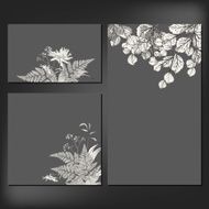 Vector floral card set