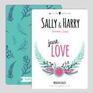 Wedding romantic floral Save the Date invitation N5