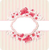 Heart and red flowers