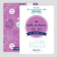 Wedding romantic floral Save the Date invitation N8