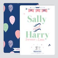 Wedding romantic floral Save the Date invitation N12