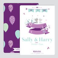 Wedding romantic floral Save the Date invitation N13