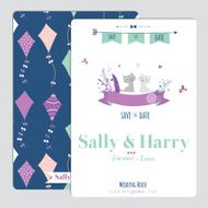 Wedding romantic floral Save the Date invitation N14