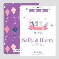 Wedding romantic floral Save the Date invitation N15