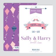 Wedding romantic floral Save the Date invitation N16