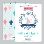 Wedding romantic floral Save the Date invitation N17