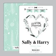 Wedding romantic floral Save the Date invitation N19
