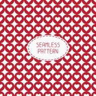 Red romantic wedding seamless pattern with hearts Wrapping paper Background N2