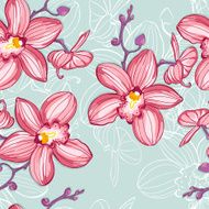 tropic floral background with orchids N2