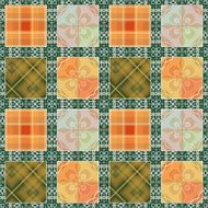 Patchwork seamless retro checkered pattern N2