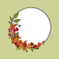 Floral border Summer flourish background