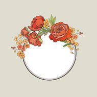 Floral background Flourish border with copy space