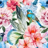 Watercolor flowers pattern N10