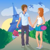 couple in love Paris