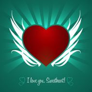 Decorative Gothic Heart Design Vector Elements Isolated Ornament Illustration N2