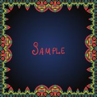 Frame border in red and green color