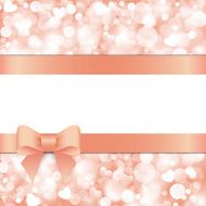 Shiny pink background with bow
